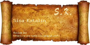 Sisa Katalin névjegykártya