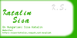katalin sisa business card
